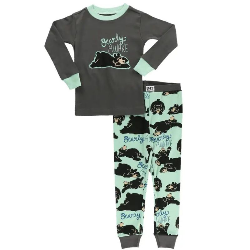 Bearly Awake Grey PJ Set